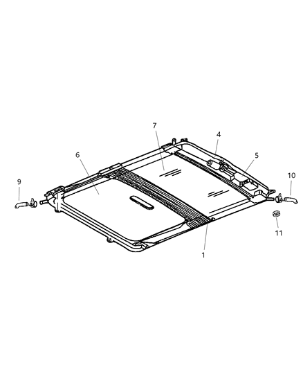 2001 Jeep Grand Cherokee Hose-SUNROOF Drain Diagram for 55136966AC