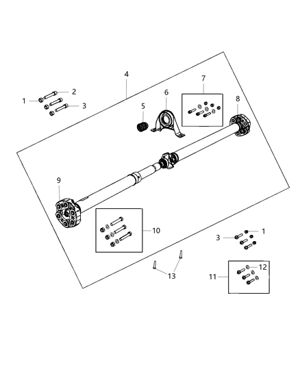 2013 Chrysler 300 Shaft - Drive Diagram 4