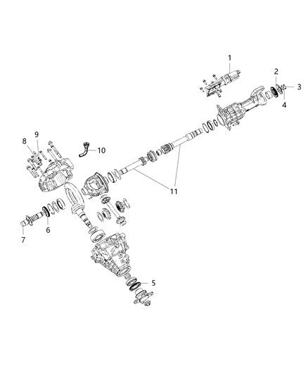 2020 Ram 1500 Differential Assembly, Front Diagram