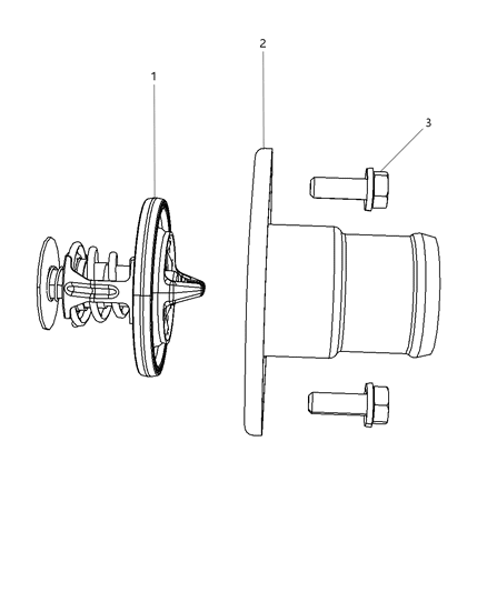 2011 Ram 2500 Thermostat & Related Parts Diagram 1