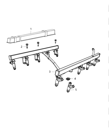 2014 Dodge Viper Cover-Fuel INJECTOR Diagram for 5038755AA