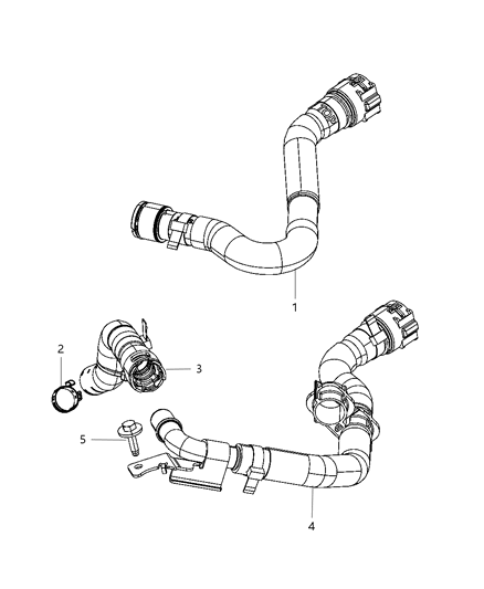 2012 Dodge Dart Hose-Heater Return Diagram for 55111481AC