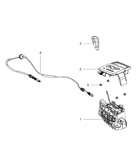 2010 Dodge Charger Gearshift Controls Diagram 1