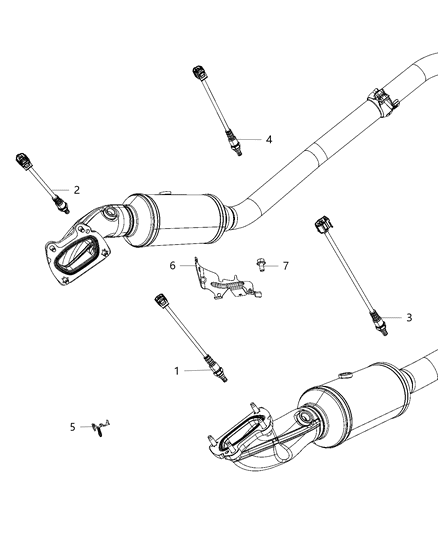 2020 Jeep Grand Cherokee Oxygen Sensors Diagram 1