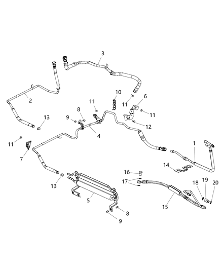 2018 Ram ProMaster 3500 Power Steering Hoses Diagram 3