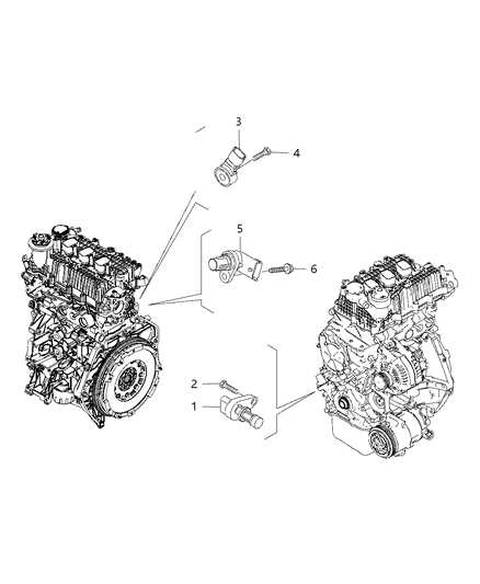 2020 Jeep Renegade Sensors, Engine Compartment Diagram 2