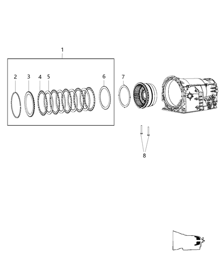 2011 Dodge Durango B2 Clutch Assembly Diagram 1