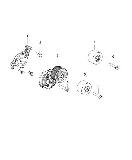 2020 Jeep Grand Cherokee Pulley & Related Parts Diagram 3