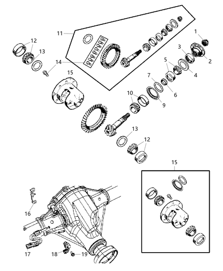 2007 Jeep Wrangler Differential - Front Axle Diagram 2