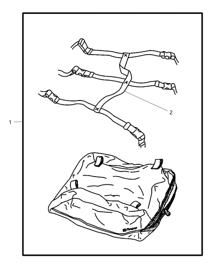 2002 Dodge Caravan Carrier Kit - Luggage Diagram