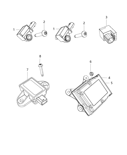 2017 Chrysler Pacifica OCCUPANT Restraint Module Diagram for 68211617AF