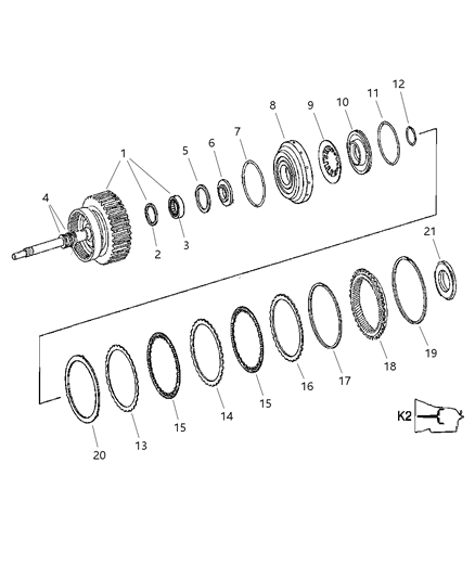 2009 Dodge Sprinter 2500 K2 Clutch Assembly Diagram