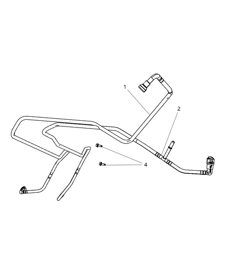 2008 Jeep Wrangler Fuel Lines & Related Diagram 1