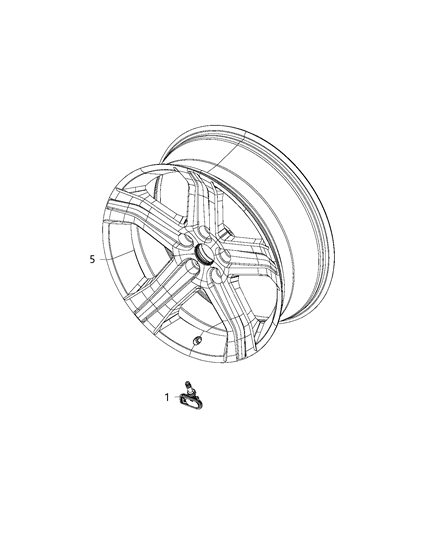 2020 Ram 1500 Sensor-Tire Pressure Diagram for 68406539AA