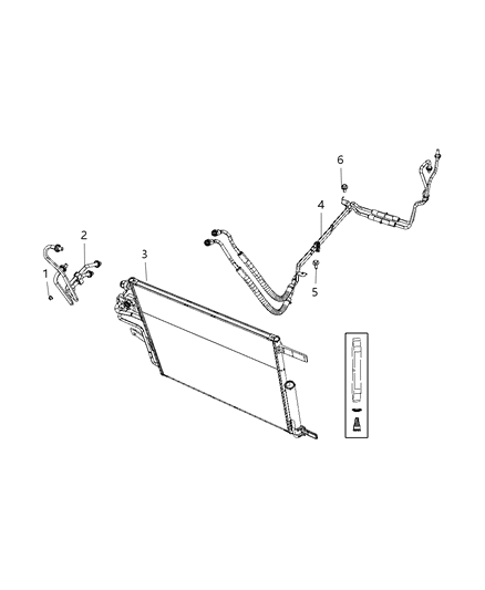 2021 Ram 1500 Transmission Oil Cooler & Lines Diagram