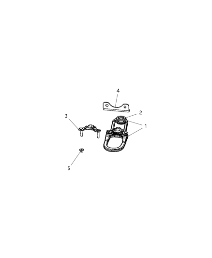 2009 Dodge Durango Tow Hooks, Front Diagram