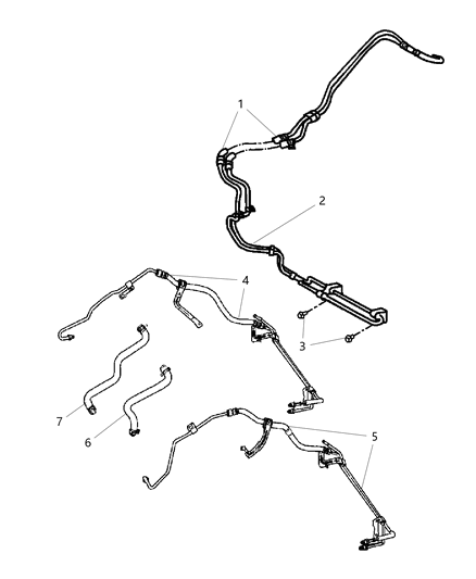 2007 Jeep Patriot Line-Power Steering Diagram for 5105789AD