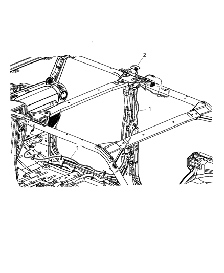 2007 Jeep Wrangler Antenna-Satellite Diagram for 5064503AA