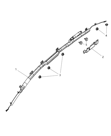 2009 Dodge Journey Side Curtain Air Bag Diagram for 5108009AA