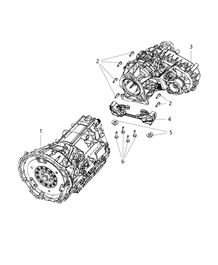 2020 Jeep Gladiator INSULATOR-Transmission Mount Diagram for 68328249AE