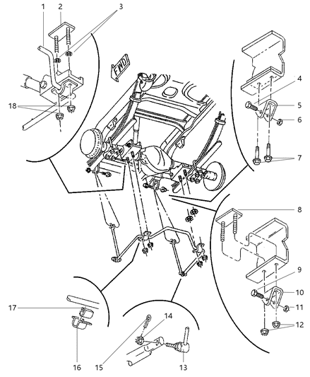 2000 Dodge Ram 3500 Stabilizer - Rear Diagram