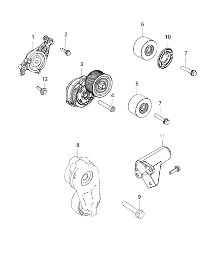 2020 Dodge Charger Pulley & Related Parts Diagram 3