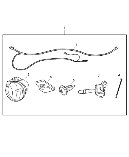 2006 Chrysler Pacifica Fog Light Kit Diagram for 82209236AB