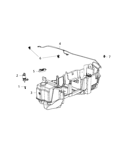 2018 Jeep Wrangler Hose-Windshield Washer Diagram for 68197416AB