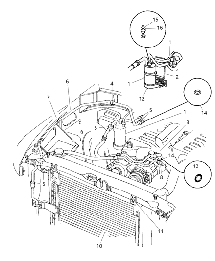 1997 Dodge Ram 2500 Plumbing - A/C Diagram 1