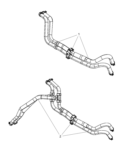 2008 Jeep Commander Hose-Heater Supply And Return Diagram for 55038942AB
