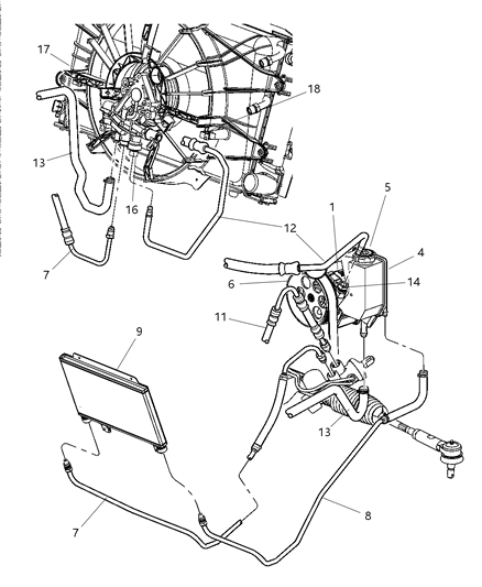 2006 Dodge Viper Reservoir-Power Steering Pump Diagram for 5103202AA