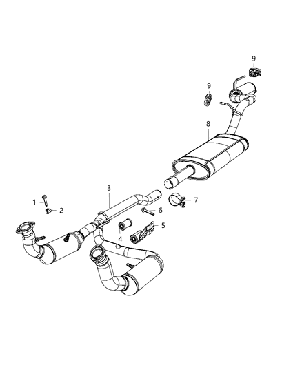 2011 Dodge Nitro Exhaust System Diagram 2