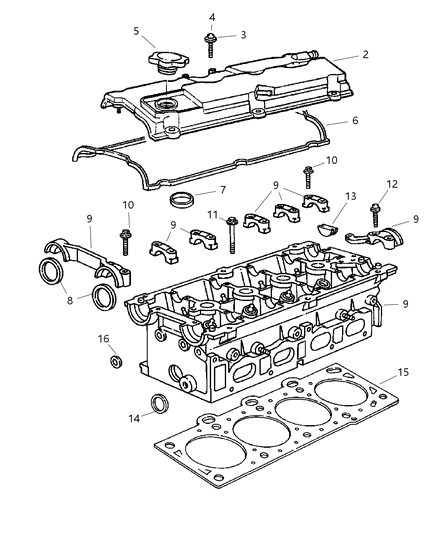 2004 Jeep Liberty Cylinder Head Diagram 1