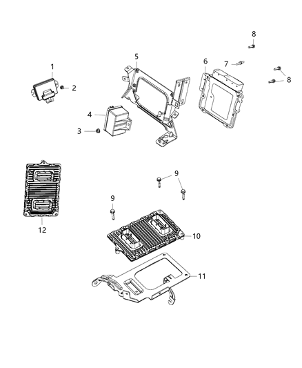 2017 Dodge Journey Module-Transmission Control Diagram for 5150921AB