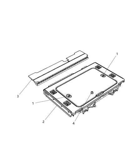 2011 Jeep Liberty Latch-Load Floor Cover Diagram for 1JB51XXXAA