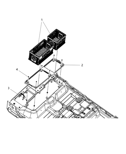 2011 Ram Dakota Cargo Organizer Diagram