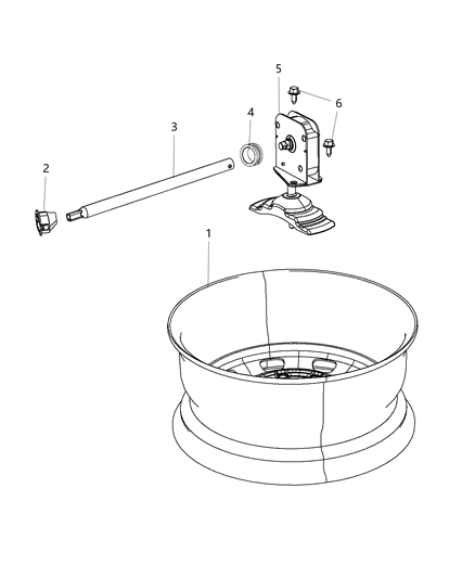 2019 Ram 3500 Pickup Spare Wheel Stowage Diagram
