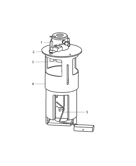 2000 Chrysler Concorde Fuel Pump/Level Unit Module Kit Diagram for 5134210AA