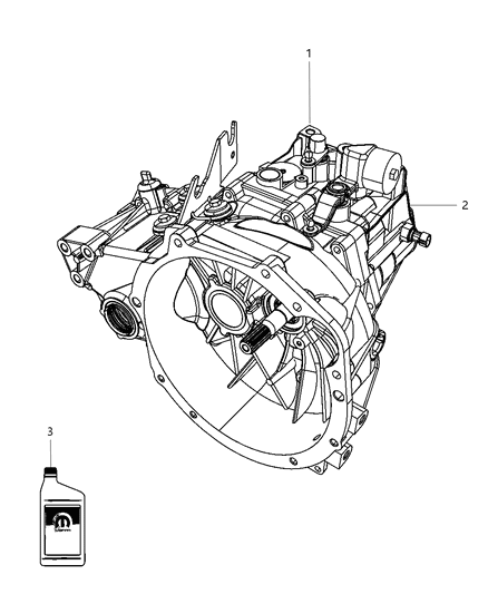 2009 Jeep Patriot Transmission / Transaxle Assembly Diagram 2