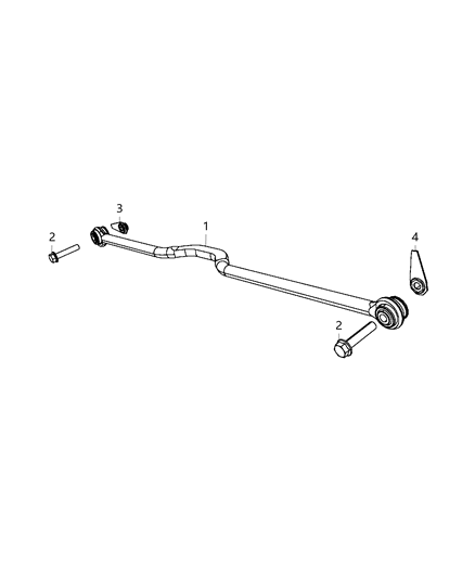 2020 Jeep Gladiator Track Bar, Rear Diagram