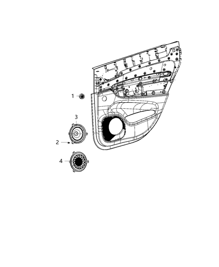 2021 Dodge Durango Speakers, Door Diagram 2