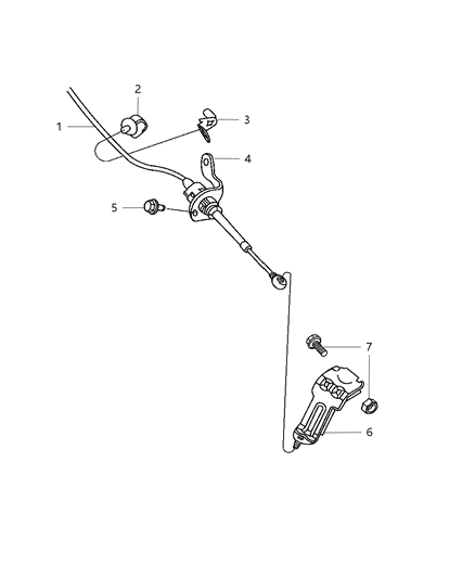 2004 Dodge Durango Transmission Shift Cable Diagram for 55366259AA