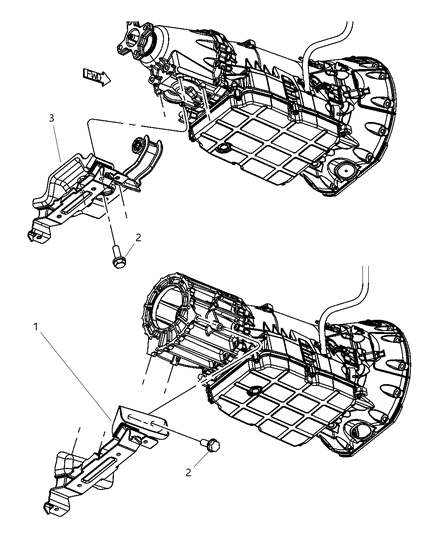 2009 Jeep Grand Cherokee INSULATOR-Transmission Support Diagram for 52124465AB