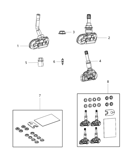 2020 Ram 4500 Sensor-Tire Pressure Diagram for 68455823AB