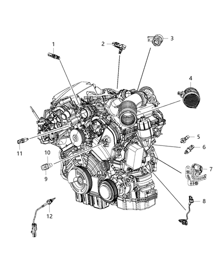 2016 Ram 1500 Sensors, Engine Diagram 1