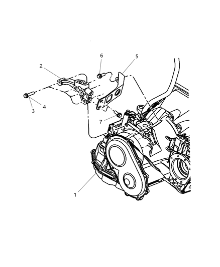 2006 Chrysler PT Cruiser Transaxle Mounting Bracket Diagram 2