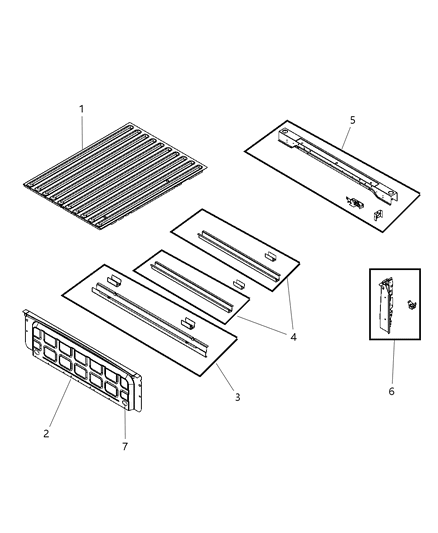 2012 Ram 2500 Pick-Up Box, Crossmembers, Reinforcements Diagram