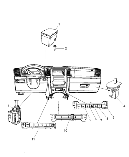 2008 Jeep Grand Cherokee Switch-2 Gang Diagram for 4602793AC