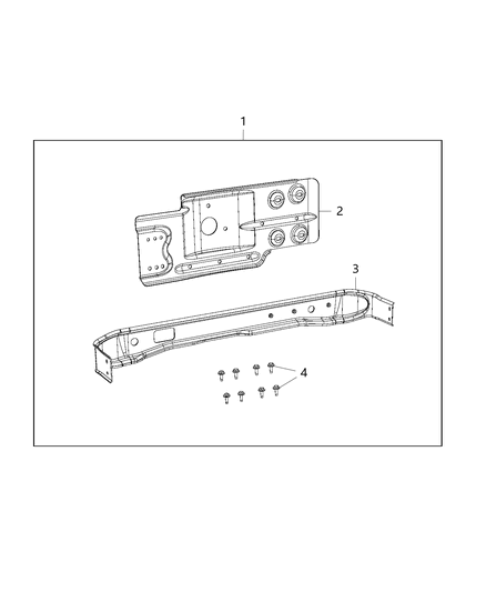 2017 Ram 1500 Plate Kit, Skid Diagram 3