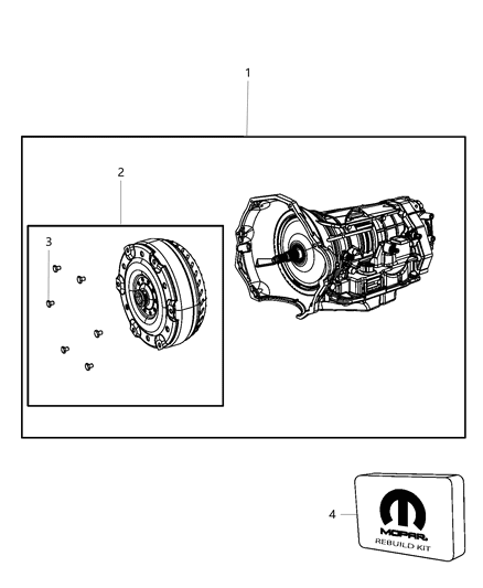 2008 Dodge Ram 3500 Transmission / Transaxle Assembly Diagram 3